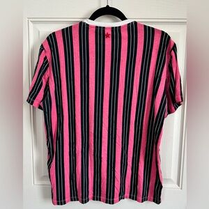 A|X Armani Exchange Vertical Striped Soccer Short Sleeve T-Shirt, Medium